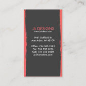 芸術的 名刺 (裏面)