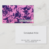 芸術的 |紫/ピンク 名刺 (正面/裏面)