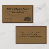 芸術的、自然、アース・トーン・ビジネス・カード 名刺 (正面/裏面)