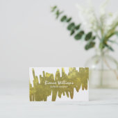 芸術的 | 金ゴールドテクスチャ 名刺 (スタンド正面)