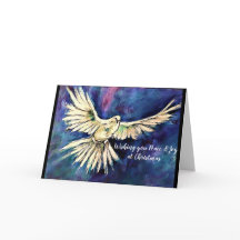 芸術的Dove Christmas Card, Uplifting art card
