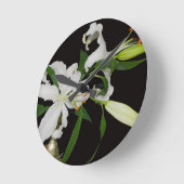 芸術的Lily Collection-1 ラウンド壁時計 (傾斜)