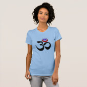 芸術的Om – 女性のヨガTシャツ Tシャツ (正面フル)