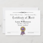 芸術祭賞状 (正面)