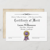 芸術祭賞状 (正面/裏面)