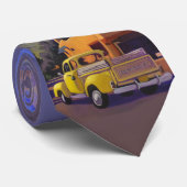 芸術西デザイナータイ- Taosの黄色いトラック ネクタイ (ロール)