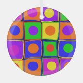 芸術 ガラスオーナメント (正面)