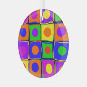 芸術 ガラスオーナメント (正面左)