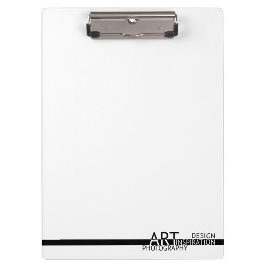 芸術。 デザイン。 写真撮影。 インスピレーション。 クリップボード (正面)
