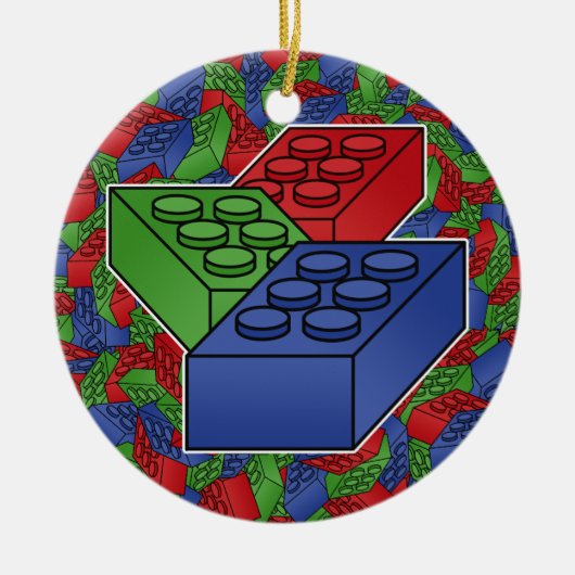 芸術-建築は子供へを妨げます セラミックオーナメント (正面)