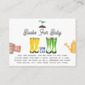 芽の少ない青い園芸本のリクエスト エンクロージャーカード (正面)