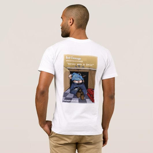 芽の開裂のmyFarcebook.comの鉛管工 Tシャツ (裏面フル)