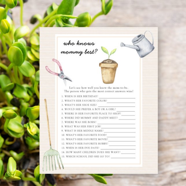 芽を出す赤ん坊のシャワー – 誰がママを知っ最高のている (クリエイターアップロード済み)