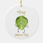 芽キャッおもしろいシュ挨拶 セラミックオーナメント (裏面)