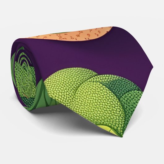 芽キャブレトロパーソナライズされた模様 ネクタイ (ロール)