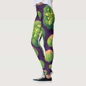 芽キャブレトロパーソナライズされた模様 レギンス (左)