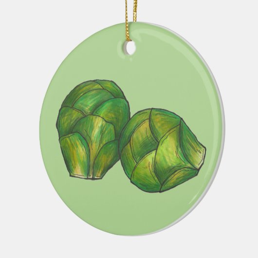 芽キャプツグリーンベジタブルベジタリアンガーデン セラミックオーナメント (左)