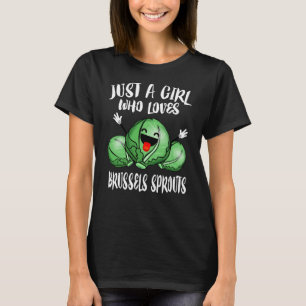 芽キャベツが大好きな少女 Tシャツ