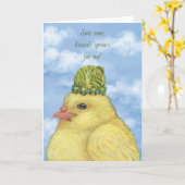 芽キャベツとピープカード カード (黄色い花)