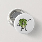 芽キャベツボタン 缶バッジ (正面&裏面)