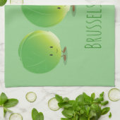 芽キャベツ|の台所タオル キッチンタオル (折り畳み)