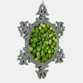 芽キャベツ スノーフレークピューターオーナメント (左)