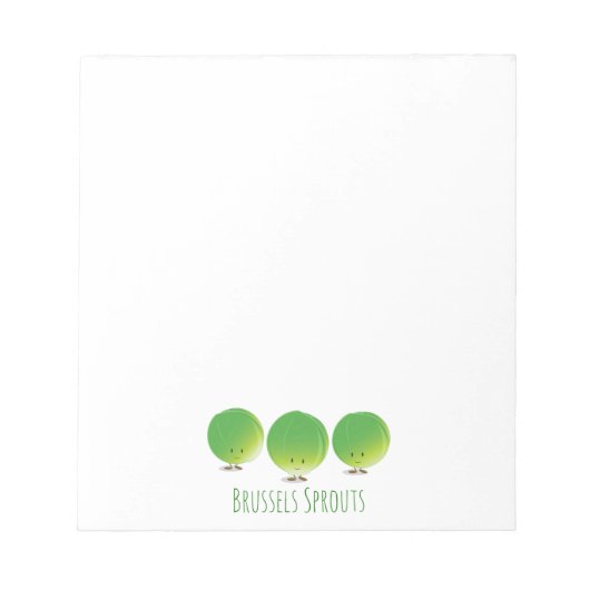 芽キャベツ |メモ帳 ノートパッド (正面)