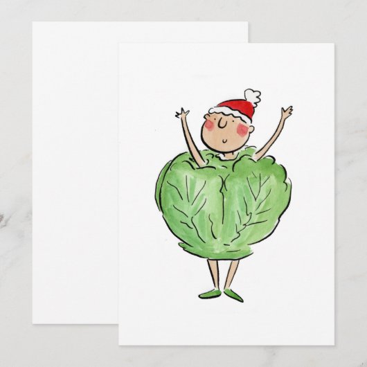 芽キャベツ 招待状 (正面/裏面)