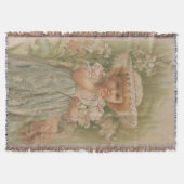 "芽生えるイースター" ビンテージイラスト 1890年頃 スローブランケット (正面)