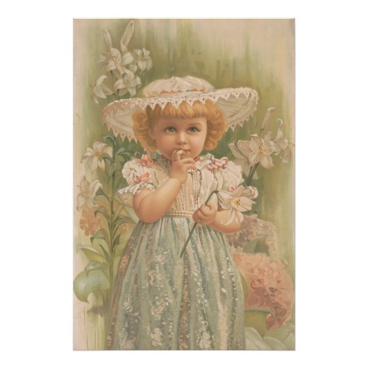 「芽生えるイースター」ヴィンテージイラスト、1890年頃 フォトプリント (正面)