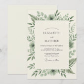 苔とシダのウェディング 招待状 (正面/裏面)