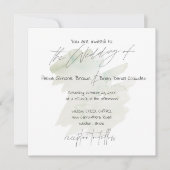 苔と地衣類モダンタイポグラフィ 招待状 (正面)