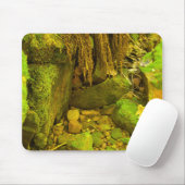 苔と石 – ハンガリーの滝、ミシガン州アッパー半島 マウスパッド (マウス)