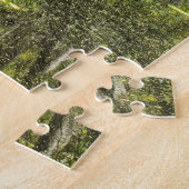 苔に覆われたヒノキスペインの材 ジグソーパズル (側面)