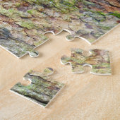 苔に覆われた木の樹皮 ジグソーパズル (側面)