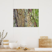 苔に覆われた木の樹皮 ポスター (キッチン)