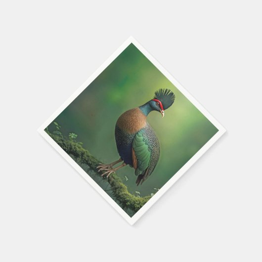 苔に覆われた枝に覆われたトゲ スタンダードカクテルナプキン (角)