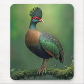 苔に覆われた枝に覆われたトゲ マウスパッド (正面)