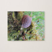 苔の中のカタツムリ ジグソーパズル (横)