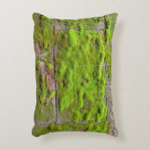 苔の壁の緑の岩のテクスチャ アクセントクッション (正面(垂直))
