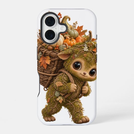 苔の森の妖精 スマホケース iPhone 16ケース (裏面)