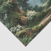 苔むした古代の木のアーチのデコパージュ魔法の小道 薄葉紙 (詳細)