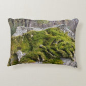 苔むした壊れた墓石 アクセントクッション (裏面)
