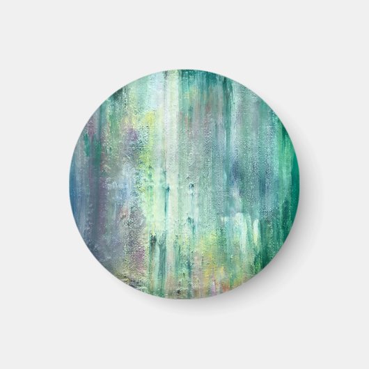 苔むした手描き抽象芸術 マグネット (正面)