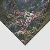 苔むした樹木のアーチのデコパージュ 森の谷 薄葉紙 (詳細)