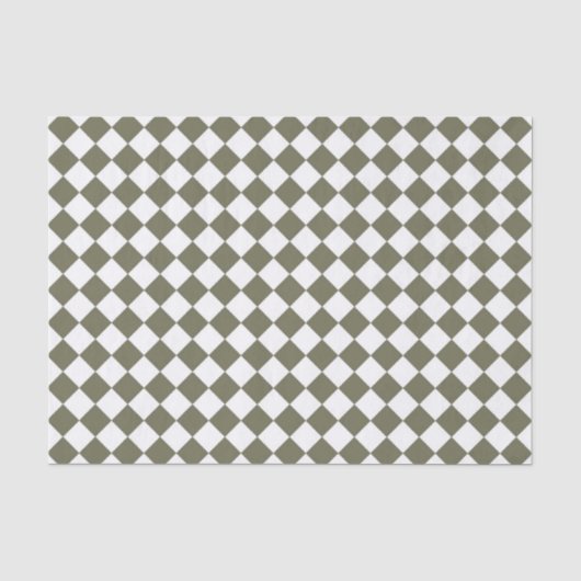 苔グリーンチェッカーボード柄 薄葉紙 (正面)