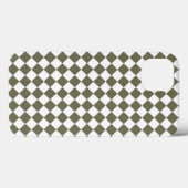 苔グリーンチェッカーボード柄 Case-Mate iPhoneケース (裏面 (横))