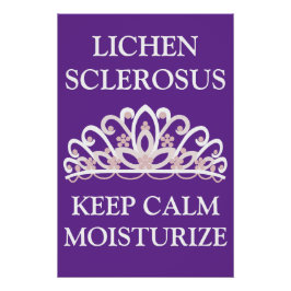苔癬様硬化症啓発 "Keep Calm Moisturize" ポスター