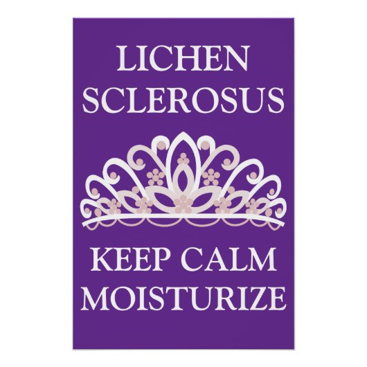 苔癬様硬化症啓発 "Keep Calm Moisturize" ポスター (正面)