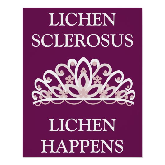 苔癬様硬化症啓発 "Lichen Happens" ポスター (正面)
